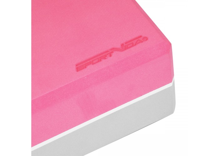 Блок для йоги двоколірний SportVida SV-HK0336 Pink/Grey