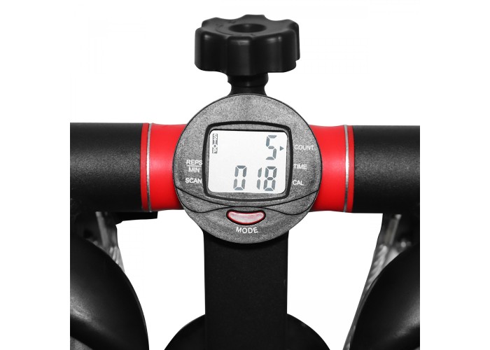 Степпер (міні-степпер) з еспандерами SportVida SV-HK0282 Black/Red