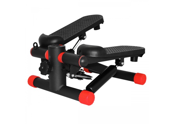 Степпер (міні-степпер) з еспандерами SportVida SV-HK0282 Black/Red