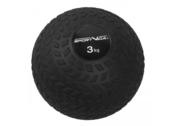 Слембол (медичний м'яч) для кросфіту SportVida Slam Ball 3 кг SV-HK0345 Black