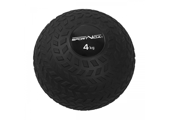 Слембол (медичний м'яч) для кросфіту SportVida Slam Ball 4 кг SV-HK0346 Black