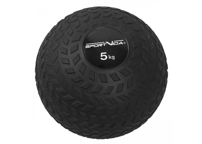 Слембол (медичний м'яч) для кросфіту SportVida Slam Ball 5 кг SV-HK0347 Black