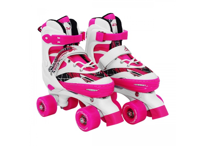 Роликові ковзани (квади) SportVida SV-LG0055 Size 35-38 White/Pink