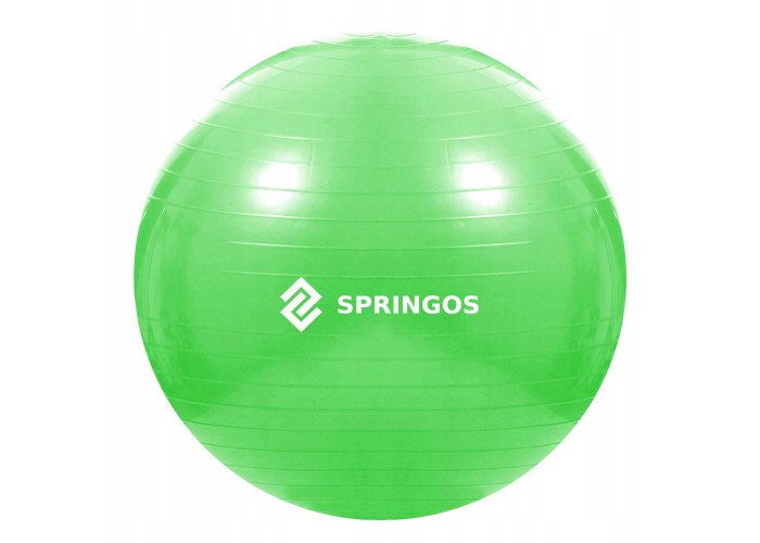 М'яч для фітнесу (фітбол) Springos 65 см Anti-Burst FB0007 Green