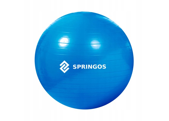 М'яч для фітнесу (фітбол) Springos 85 см Anti-Burst FB0009 Blue