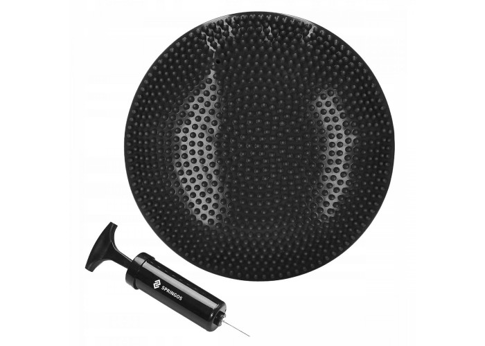 Балансувальна подушка (сенсомоторна) масажна Springos FA0080 Black