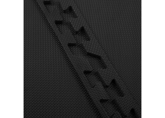 Мат-пазл (ласточкин хвіст) Springos Mat Puzzle EVA 120 x 120 x 1.2 cм FM0002 Black
