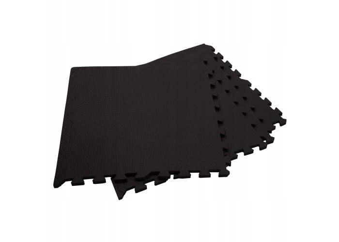 Мат-пазл (ласточкин хвіст) Springos Mat Puzzle EVA 120 x 120 x 1.2 cм FM0002 Black
