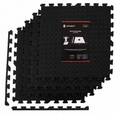 Мат-пазл (ласточкин хвіст) Springos Mat Puzzle EVA 120 x 120 x 1.2 cм FM0004 Black