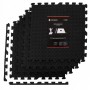 Мат-пазл (ласточкин хвіст) Springos Mat Puzzle EVA 120 x 120 x 1.2 cм FM0004 Black