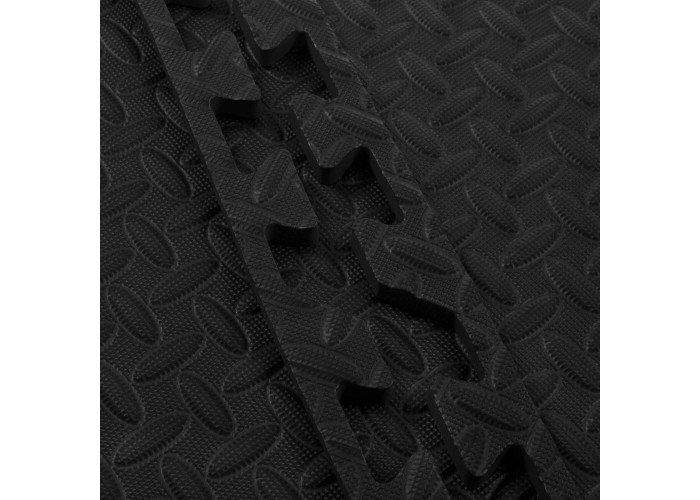 Мат-пазл (ласточкин хвіст) Springos Mat Puzzle EVA 120 x 120 x 1.2 cм FM0004 Black