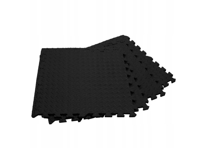Мат-пазл (ласточкин хвіст) Springos Mat Puzzle EVA 120 x 120 x 1.2 cм FM0004 Black