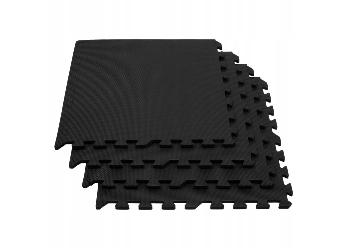 Мат-пазл (ласточкин хвіст) Springos Mat Puzzle EVA 120 x 120 x 2 cм FM0001 Black