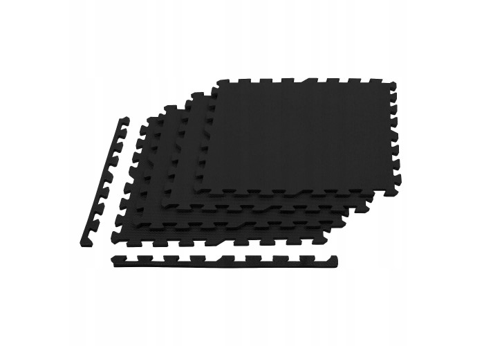Мат-пазл (ласточкин хвіст) Springos Mat Puzzle EVA 120 x 120 x 2 cм FM0001 Black