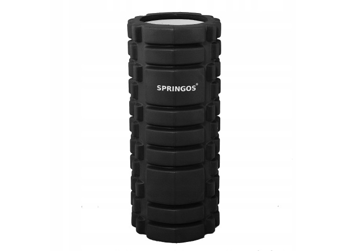 Масажний ролик (валик, роллер) Springos 33 x 14 см FR0013 Black
