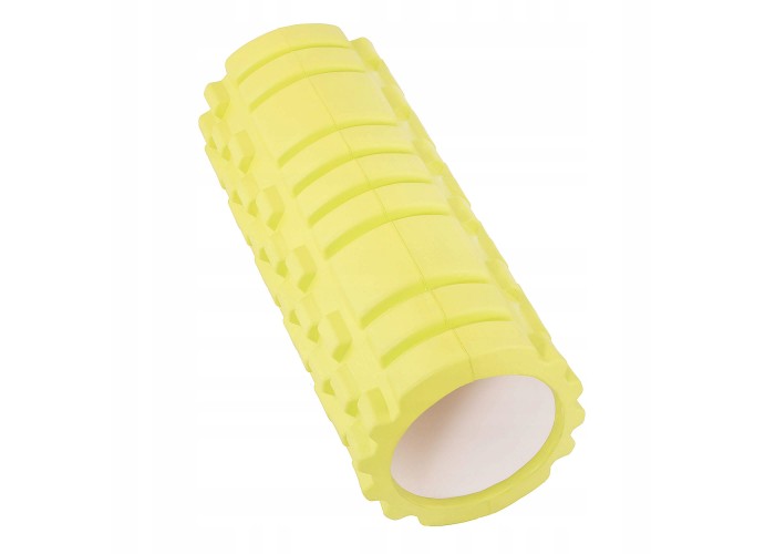 Масажний ролик (валик, роллер) Springos 33 x 14 см FR0015 Yellow
