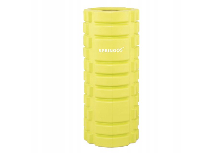 Масажний ролик (валик, роллер) Springos 33 x 14 см FR0015 Yellow