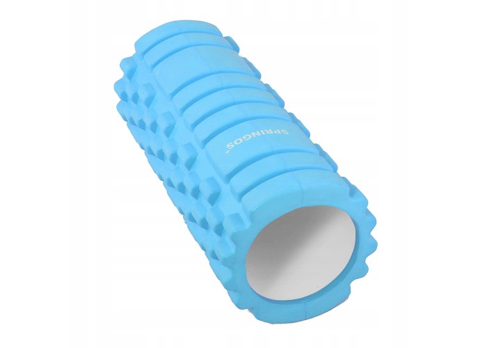 Масажний ролик (валик, роллер) Springos 33 x 14 см FR0014 Light Blue