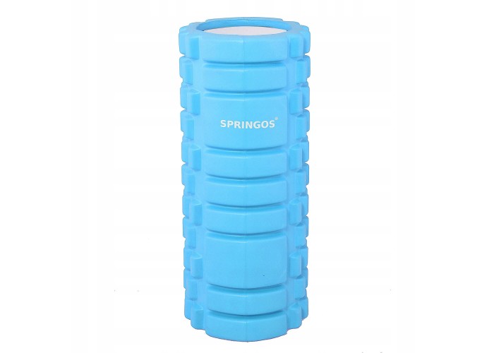 Масажний ролик (валик, роллер) Springos 33 x 14 см FR0014 Light Blue