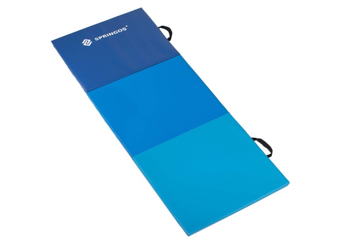Мат гімнастичний складний Springos 180 x 60 x 5.5 cм FA0063 Blue