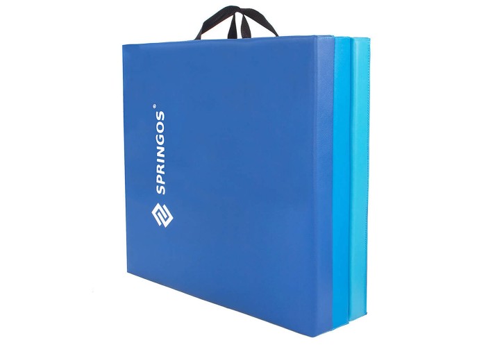 Мат гімнастичний складний Springos 180 x 60 x 5.5 cм FA0063 Blue