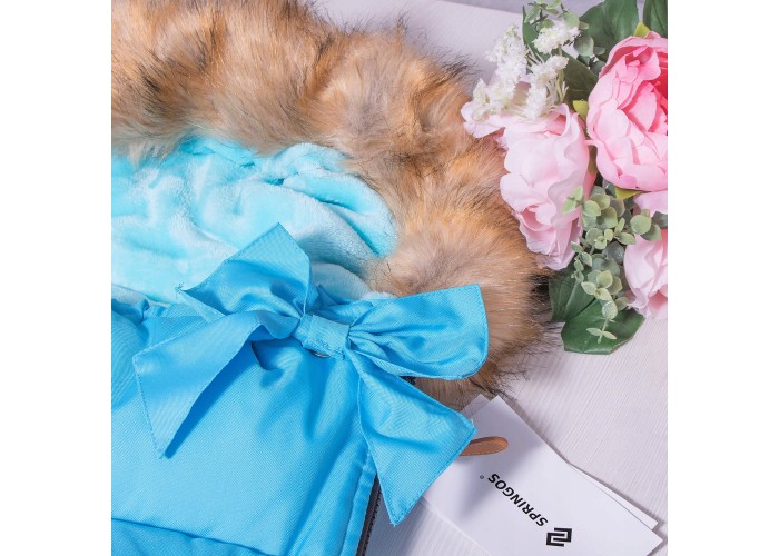 Дитячий конверт для коляски, санчат 4 в 1 Springos SB0015 Sky Blue
