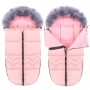 Дитячий конверт для коляски, санчат 4 в 1 Springos SB0022 Pink
