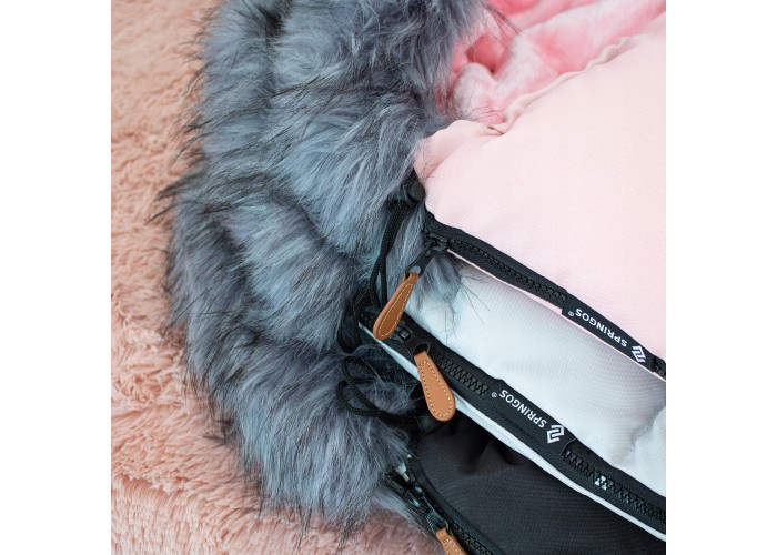 Дитячий конверт для коляски, санчат 4 в 1 Springos SB0022 Pink