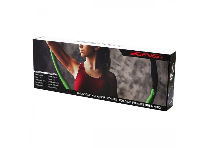 Обруч масажний Hula Hoop SportVida 100 см 1.2 кг SV-HK0338 Grey/Pink