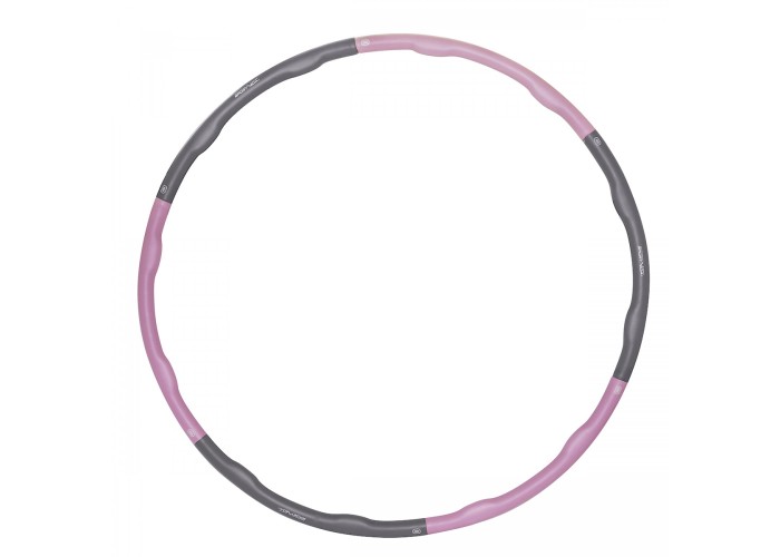 Обруч масажний Hula Hoop SportVida 100 см 1.2 кг SV-HK0338 Grey/Pink