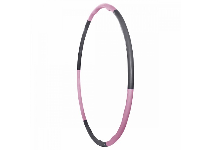 Обруч масажний Hula Hoop SportVida 100 см 1.2 кг SV-HK0338 Grey/Pink