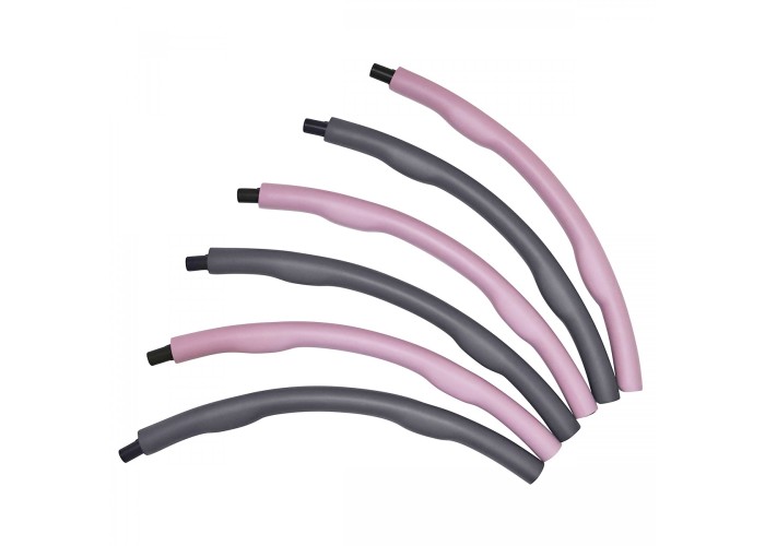 Обруч масажний Hula Hoop SportVida 100 см 1.2 кг SV-HK0338 Grey/Pink