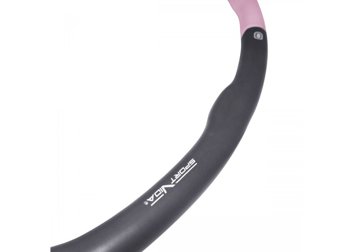 Обруч масажний Hula Hoop SportVida 100 см 1.2 кг SV-HK0338 Grey/Pink