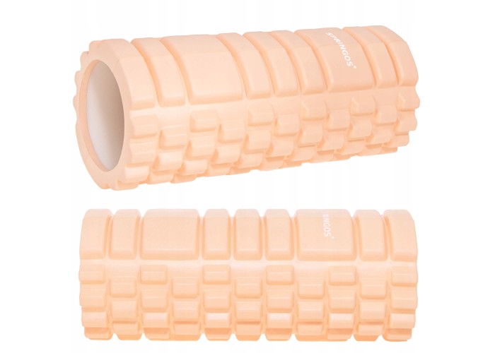 Масажний ролик (валик, роллер) Springos 33 x 14 см FR0021 Light Orange