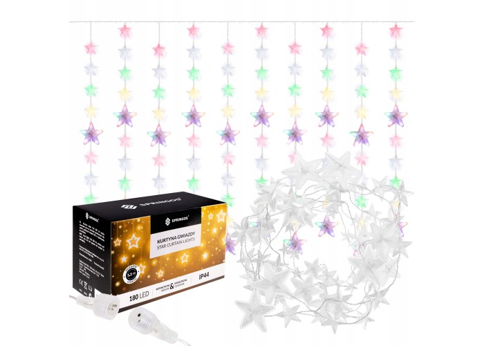Гірлянда бахрома вулична (зовнішня) Springos 2 м 180 LED CL4005 Mix