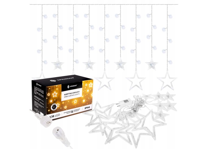 Гірлянда бахрома вулична (зовнішня) Springos 2 м 138 LED CL4011 Cold White