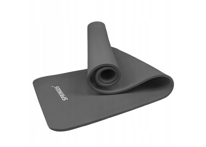 Коврик (мат) для йоги та фітнесу Springos NBR 1.5 см YG0001 Grey
