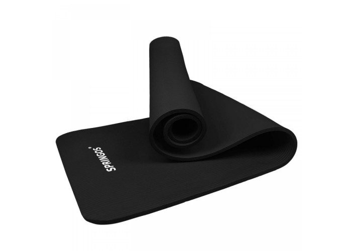 Коврик (мат) для йоги та фітнесу Springos NBR 1.5 см YG0029 Black