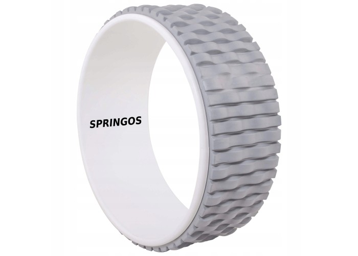 Колесо для йоги та фітнесу Springos Dharma FA0205 Grey/White
