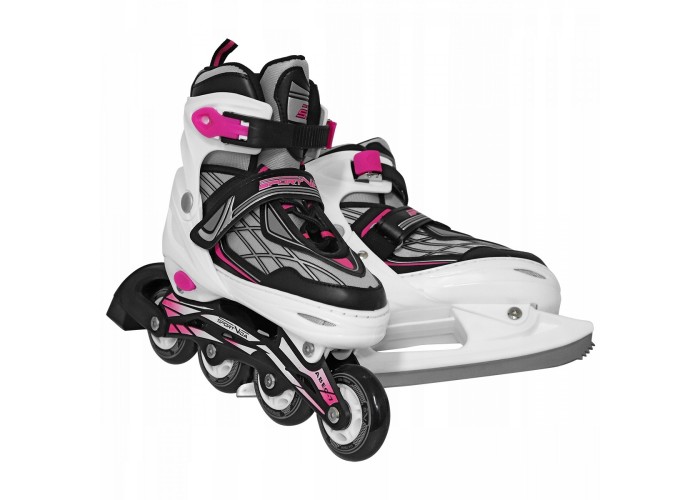 Роликові ковзани SportVida 4 в 1 SV-LG0062 Size 35-38 Black/White/Pink