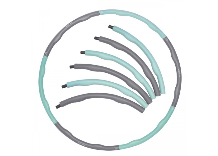 Обруч масажний Hula Hoop SportVida 100 см 1.2 кг SV-HK0337 Grey/Sky Blue