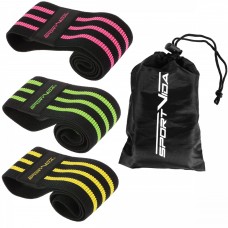 Резинка для фітнесу та спорту із тканини SportVida Hip Band 3 штуки SV-HK0365