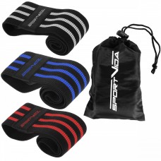 Резинка для фітнесу та спорту із тканини SportVida Hip Band 3 штуки SV-HK0366