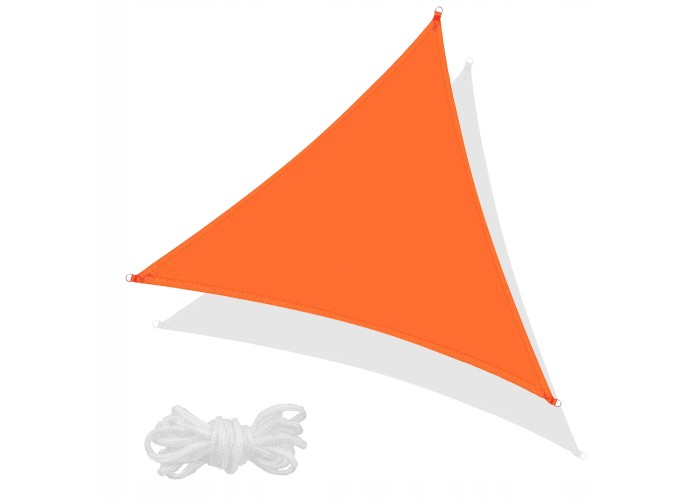 Тент-парус тіньовий для дому, саду та туризму Springos 5 x 5 x 5 м SN0015 Flame Orange