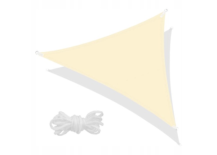 Тент-парус тіньовий для дому, саду та туризму Springos 7 x 5 x 5 м SN1010 Light Yellow