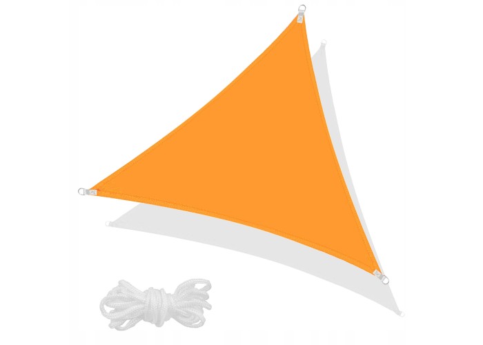 Тент-парус тіньовий для дому, саду та туризму Springos 5 x 5 x 5 м SN1015 Orange