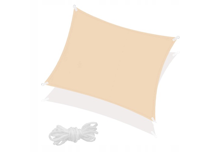 Тент-парус тіньовий для дому, саду та туризму Springos 5 x 5 м SN1022 Beige