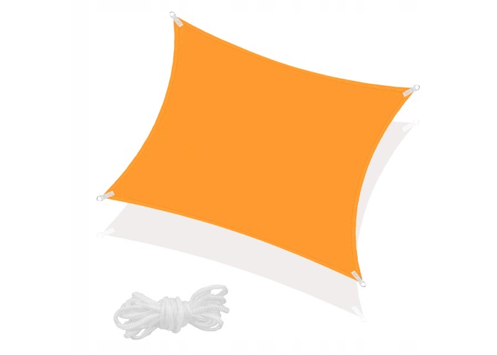 Тент-парус тіньовий для дому, саду та туризму Springos 5 x 5 м SN1023 Orange
