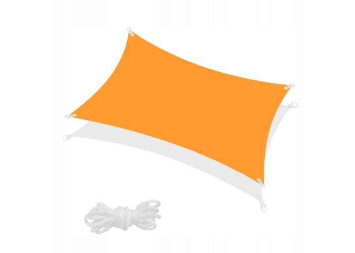 Тент-парус тіньовий для дому, саду та туризму Springos 4 x 2 м SN1039 Orange