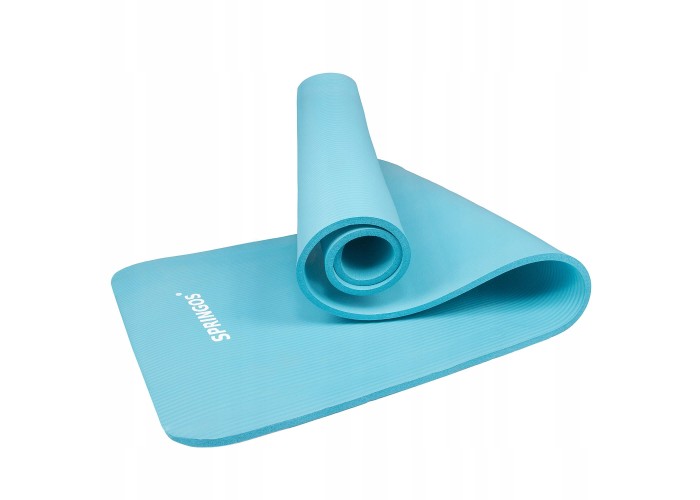 Коврик (мат) для йоги та фітнесу Springos NBR 1 см YG0033 Sky Blue